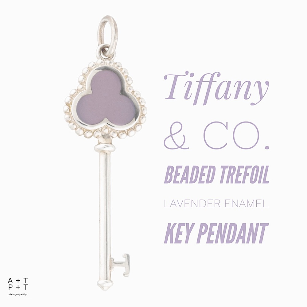 Tiffany & Co. Beaded Trefoil Enamel Key Pendant